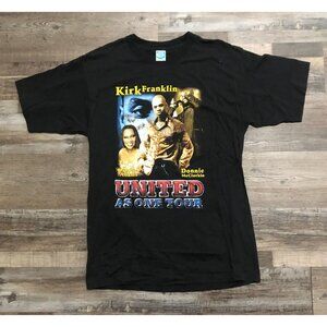 Vintage Kirk Franklin United as One Tour Double Sided T Shirt XL Black